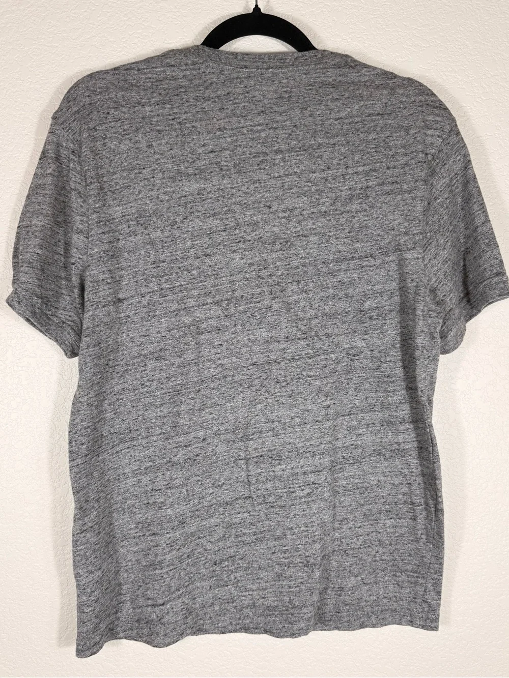 J. Crew Men's M Slub Cotton Heather Gray Short-Sleeve Henley